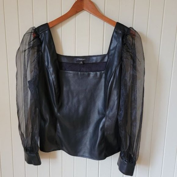 Marc New York Tops - Marc New York Andrew Marc Vegan Leather Top